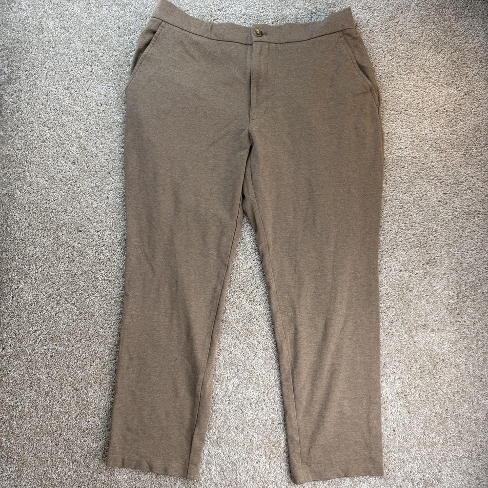 Alfani Pants Mens 34x32 Brown Dress Regular Fit Straight Leg Elastic Stretch